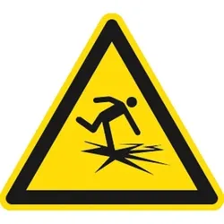 Schild Warnung vor dünnem Eis ISO 20712-1, Alu, 400 mm SL