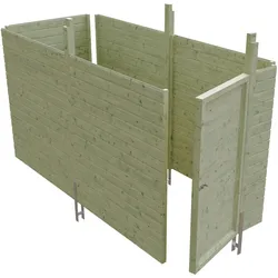 Carport-Geräteraum SKANHOLZ "Abstellraum C1", grün, Holz, Gerätehäuser, aus Profilschalung