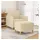 vidaXL Sessel mit Hocker 77 x 80 x 60 cm Creme