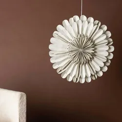 Venture Home Järvsön Weihnachtsstern mit Licht Papier Ø60 cm Pendelleuchte beige.