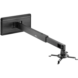 Maclean Brackets Maclean TV MC-945 Wandhalterung für Short-Throw-Beamerhalterung 360° drehbar 15 kg (Wand), Beamer Halterung, Schwarz