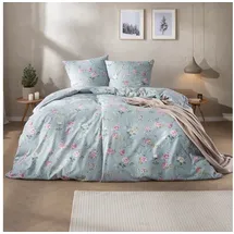 Estella Corvara Floral Blau 135 x 200 cm + 80 x 80 cm