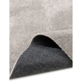 benuta nest Waschbarer Teppich Nina Grau 160x230 cm - Moderner Kurzflor-Teppich für Wohnzimmer
