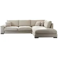 A.Z. Iwaniccy Iwaniccy Ecksofa ANGEL, Creme - Schwarz - Cord - Metallfüße