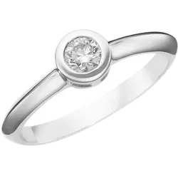 Luigi Merano Ring mit Brillant in Zargenfassung, Gold 585 Ringe   Silber 