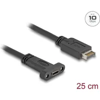 DeLock USB-C auf USB-A 0,25 m Schwarz