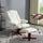 Homcom Relaxsessel mit Hocker Kunstleder 84 x 104 x 84 cm Cremeweiß