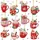 luxuskollektion 12er Set 5D Diamond Painting Weihnachts Schlüsselanhänger mit Kakao
