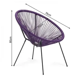 Mobili Rebecca Rebecca Gartensessel 70 x 76 x 80 cm lila 1 St.