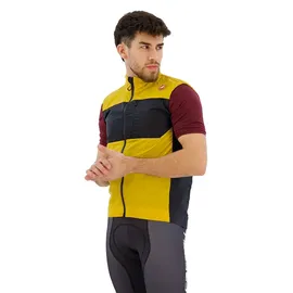Castelli Unlimited Puffy VEST Sports vest Men's Goldenrod/dunkelgrau M