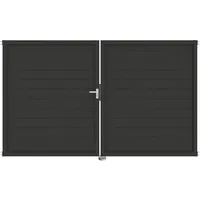 GROJA Gartentor 300 x 180 cm Anthrazit/Metall