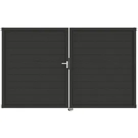 GROJA Gartentor 300 x 180 cm Anthrazit/Metall
