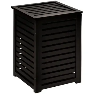 5five simply smart 5five - wäschekorb 65l "sicela" aus schwarzem bambus