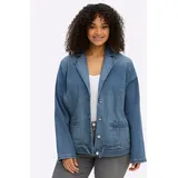 sheego Jeansblazer in blue-bleached | Gr.: 50