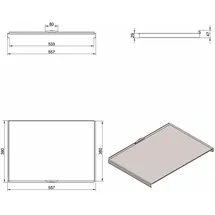 Naber Naber, Ersatzdeckel, silber - Mülleimer - Weiß