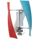 Windgenerator 100W Vertikale Windturbine 24V/12V Windkraftanlagen 3-Blatt Bunt Vertikaler Windkraft-Turbinen-Generator mit Windunterstütztes Rad (24, Volt)