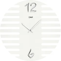 Wanduhr CHRISTOFFEL "Lowell", weiß, H:3,5cm, Wanduhren
