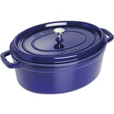 Staub Cocotte 33 cm oval dunkelblau