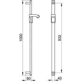 Keuco AXESS Brauseschieber, mit Einhandbedienung, 35010370100 35010370100