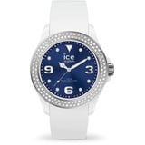 ICE-Watch ICE star White deep blue - Weiße Damenuhr mit Silikonarmband - 017235 - Weiß/Blau