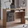 MCW Schreibtisch MCW-P43, Bürotisch Computertisch, 3 Schubladen MDF 75x100x40cm ~ Rivera-Eiche-Optik, dunkelgrau