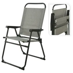 Aluminium Campingstuhl Klappstuhl Anglerstuhl Gartenstuhl Grau meliert