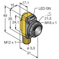 Turck Opto-Sensor QS186LEQ8 3070253 1St.