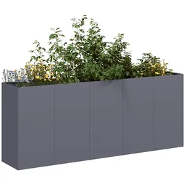 vidaXL Pflanzkübel 80 x 80 x 30 cm Anthrazit