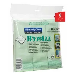 WYPALL* Mikrofaser-Allzwecktücher 8396 , 1 Packung = 6 Tücher, grün