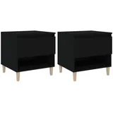 vidaXL Nachtschrank 2 Stk. 50 x 46 x 50 cm Schwarz