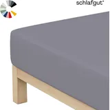 schlafgut Basic Mako-Jersey 140 x 200 - 160 x 200 cm grafit