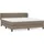 vidaXL Boxspringbett mit Matratze Taupe 180x200 cm Stoff