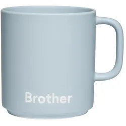 Design Letters - VIP Favourite Porzellan Becher mit Henkel, Brother / light blue