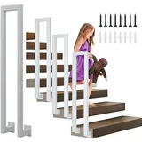 Treppengeländer Innen, U-FöRmige GeläNder Treppe, 35-110cm Handlauf Treppe,Metal GeläNder Drinnen/RaußEn, Nordic Modern handlauf schwarz, Geländer für Villen (C-weiß, 55cm)