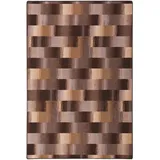 Snapstyle Designer Velour Teppich Mystic Karo Braun 200x300cm