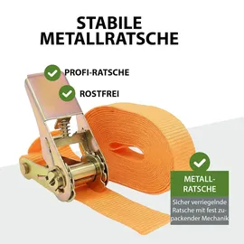 Baumarktplus Spanngurte 10x Profi Ratschen 6 m 0,8 t
