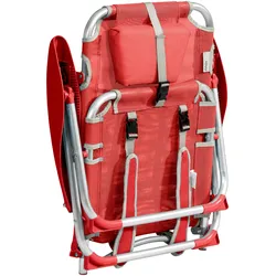 Oviala Business 2er-Set Clic Clac des plages-Sessel aus fuchsiafarbenem Polyester