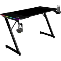 Mars Gaming MGD-X120RGB, Ergonomischer Gaming-Tisch, ARGB-Beleuchtung mit Fernbedienung, Carbonfaser,