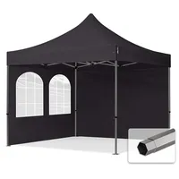 TOOLPORT 3x3m - mit 2 Seitenteilen Premium Dach Faltpavillon
