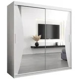 abiks möbel Schwebetürenschrank MONACO 200 x 200 x 62 cm Weiß