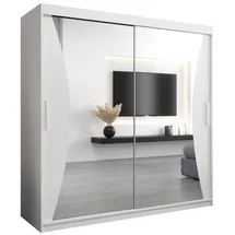 abiks möbel Schwebetürenschrank MONACO 200 x 200 x 62 cm Weiß