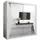abiks möbel Schwebetürenschrank MONACO 200 x 200 x 62 cm Weiß