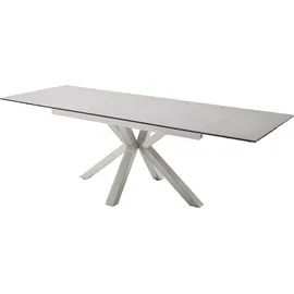 MCA Furniture Esstisch »Nagano«, Esstisch Glas-Keramik mit Stirnauszug grau