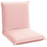 vidaXL Bodenstuhl 54 x 64 x 59 cm Rosa mit Kissen/Rollen