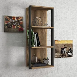moebel17 Wandregal Lost 30 x 80 x 21 cm Walnuss