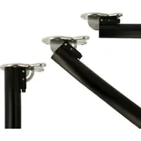 MS Beschläge abklappbares Tischbein Möbelfuss Tischfuss Höhe 710mm Schwarz D:50mm Möbelfuß Tischfuß Aus Metall