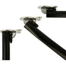 MS Beschläge abklappbares Tischbein Möbelfuss Tischfuss Höhe 710mm Schwarz D:50mm Möbelfuß Tischfuß Aus Metall