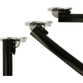 MS Beschläge abklappbares Tischbein Möbelfuss Tischfuss Höhe 710mm Schwarz D:50mm Möbelfuß Tischfuß Aus Metall