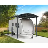 CANOPIA Carport Arcadia Alpine 5,02 x 3,59 m grau inkl. Regenrinne