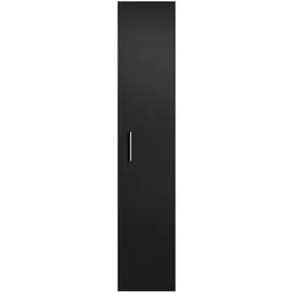 Badplaats - Badezimmer Badschrank Pluto 150cm Eiche Kastanie mit 1 Tür Kastanien Schwarz